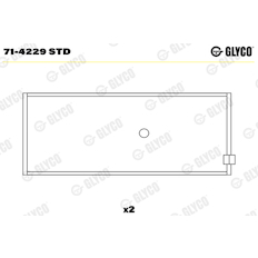 Ojniční ložisko GLYCO 71-4229 STD
