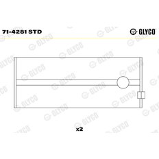 Ojniční ložisko GLYCO 71-4281 STD