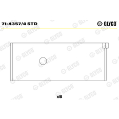 Ojniční ložisko GLYCO 71-4357/4 STD