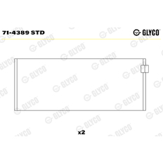 Ojniční ložisko GLYCO 71-4389 STD