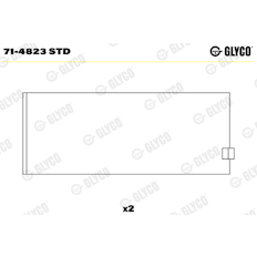 Ojniční ložisko GLYCO 71-4823 STD