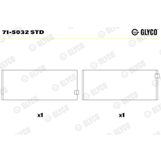 Ojniční ložisko GLYCO 71-5032 STD