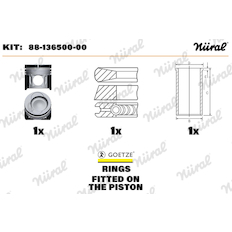 Opravná sada, píst/vložka válce NÜRAL 88-136500-00