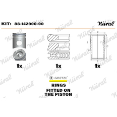Opravná sada, píst/vložka válce NÜRAL 88-142900-00
