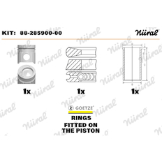 Opravná sada, píst/vložka válce NÜRAL 88-285900-00
