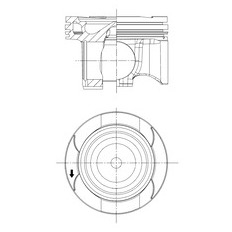 Píst KOLBENSCHMIDT 41829600