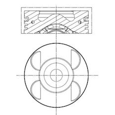 Píst MAHLE ORIGINAL 001 PI 00105 010