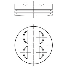 Píst MAHLE ORIGINAL 002 68 00