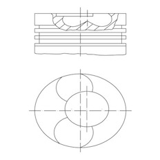 Píst MAHLE ORIGINAL 028 PI 00112 000