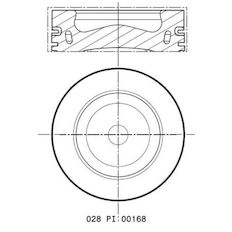 Píst MAHLE ORIGINAL 028 PI 00168 001