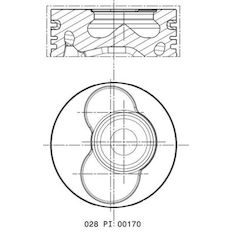 Píst MAHLE ORIGINAL 028 PI 00170 001