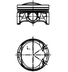 Píst MAHLE ORIGINAL 028 PI 00177 000