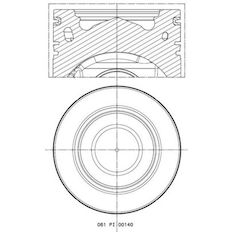 Píst MAHLE ORIGINAL 061 PI 00140 000