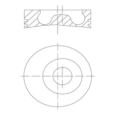 Píst MAHLE ORIGINAL 257 12 00