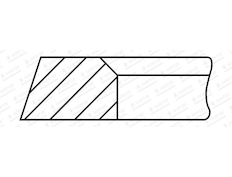 Pístní kroužek GOETZE ENGINE 2.385mm 005IF P GOE12