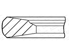 Pístní kroužek GOETZE ENGINE 2.5mm 008IW CK P KV1