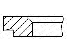 Pístní kroužek GOETZE ENGINE 2.5mm 023IF P GOE13