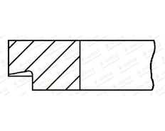 Pístní kroužek GOETZE ENGINE 3.0mm 023 GOE13