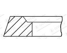 Pístní kroužek GOETZE ENGINE 3.46mm 005IW CRP GOE13