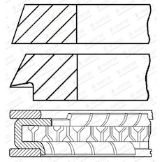 Sada pístních kroužků GOETZE ENGINE 08-102400-00