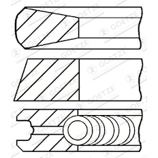 Sada pístních kroužků GOETZE ENGINE 08-102900-00