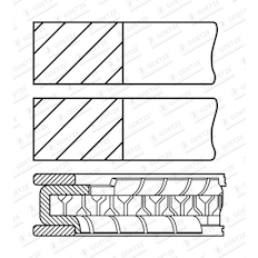 Sada pístních kroužků GOETZE ENGINE 08-107400-00
