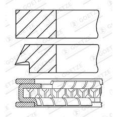 Sada pístních kroužků GOETZE ENGINE 08-107607-10