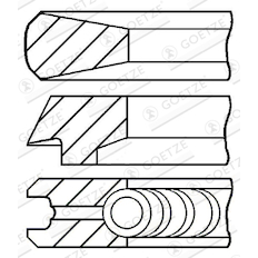 Sada pístních kroužků GOETZE ENGINE 08-121900-00