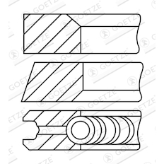 Sada pístních kroužků GOETZE ENGINE 08-123407-40