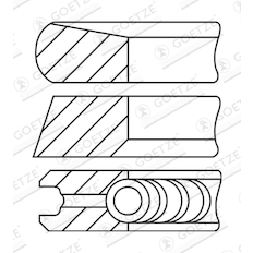 Sada pístních kroužků GOETZE ENGINE 08-123407-50