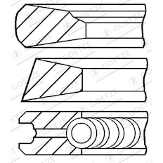 Sada pístních kroužků GOETZE ENGINE 08-135100-00