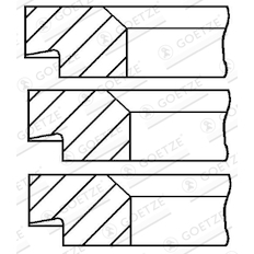 Sada pístních kroužků GOETZE ENGINE 08-177400-00