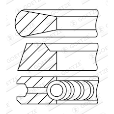 Sada pístních kroužků GOETZE ENGINE 08-178200-00