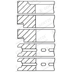 Sada pístních kroužků GOETZE ENGINE 08-241300-00