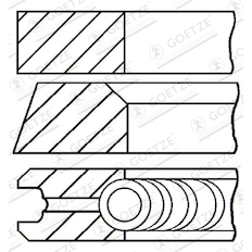 Sada pístních kroužků GOETZE ENGINE 08-247808-00