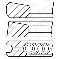 Sada pístních kroužků GOETZE ENGINE 08-287100-00