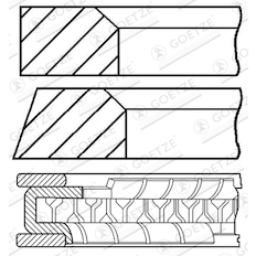 Sada pístních kroužků GOETZE ENGINE 08-306800-00