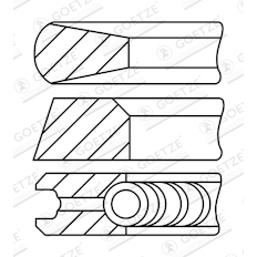 Sada pístních kroužků GOETZE ENGINE 08-335800-10