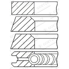 Sada pístních kroužků GOETZE ENGINE 08-348300-00