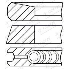 Sada pístních kroužků GOETZE ENGINE 08-374300-00