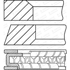 Sada pístních kroužků GOETZE ENGINE 08-423300-00