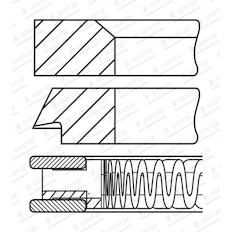 Sada pístních kroužků GOETZE ENGINE 08-424500-00