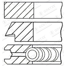 Sada pístních kroužků GOETZE ENGINE 08-428200-00