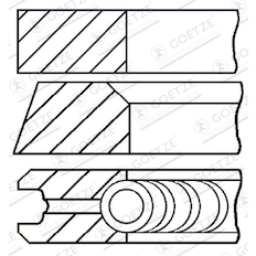 Sada pístních kroužků GOETZE ENGINE 08-428707-00