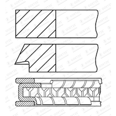 Sada pístních kroužků GOETZE ENGINE 08-430100-00
