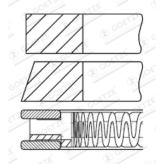 Sada pístních kroužků GOETZE ENGINE 08-433900-00