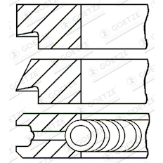 Sada pístních kroužků GOETZE ENGINE 08-438300-00