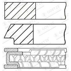 Sada pístních kroužků GOETZE ENGINE 08-441000-00