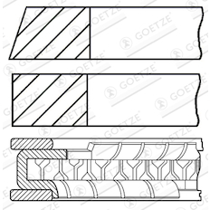 Sada pístních kroužků GOETZE ENGINE 08-443900-00