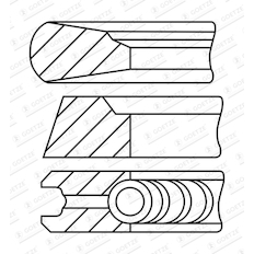 Sada pístních kroužků GOETZE ENGINE 08-444922-00